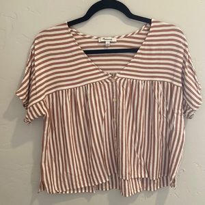 Madewell Striped Semi Crop Top